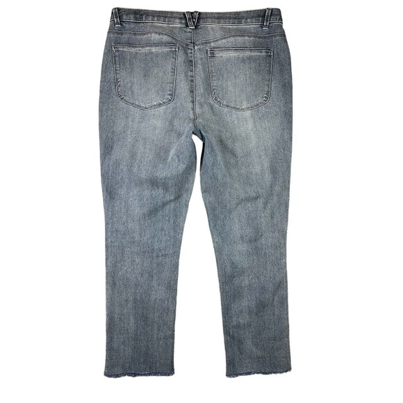 Wit & Wisdom High-Rise 'Ab'solution Shinny Jeans w Raw Hem Women's Size 16 - Picture 3 of 13